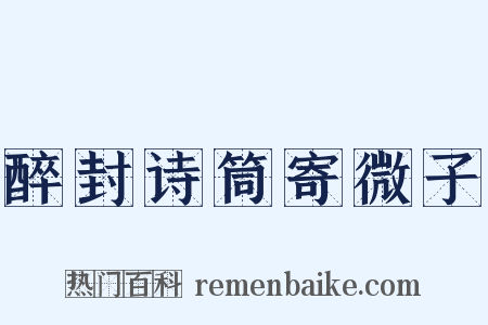 醉封诗筒寄微子是什么意思的图片